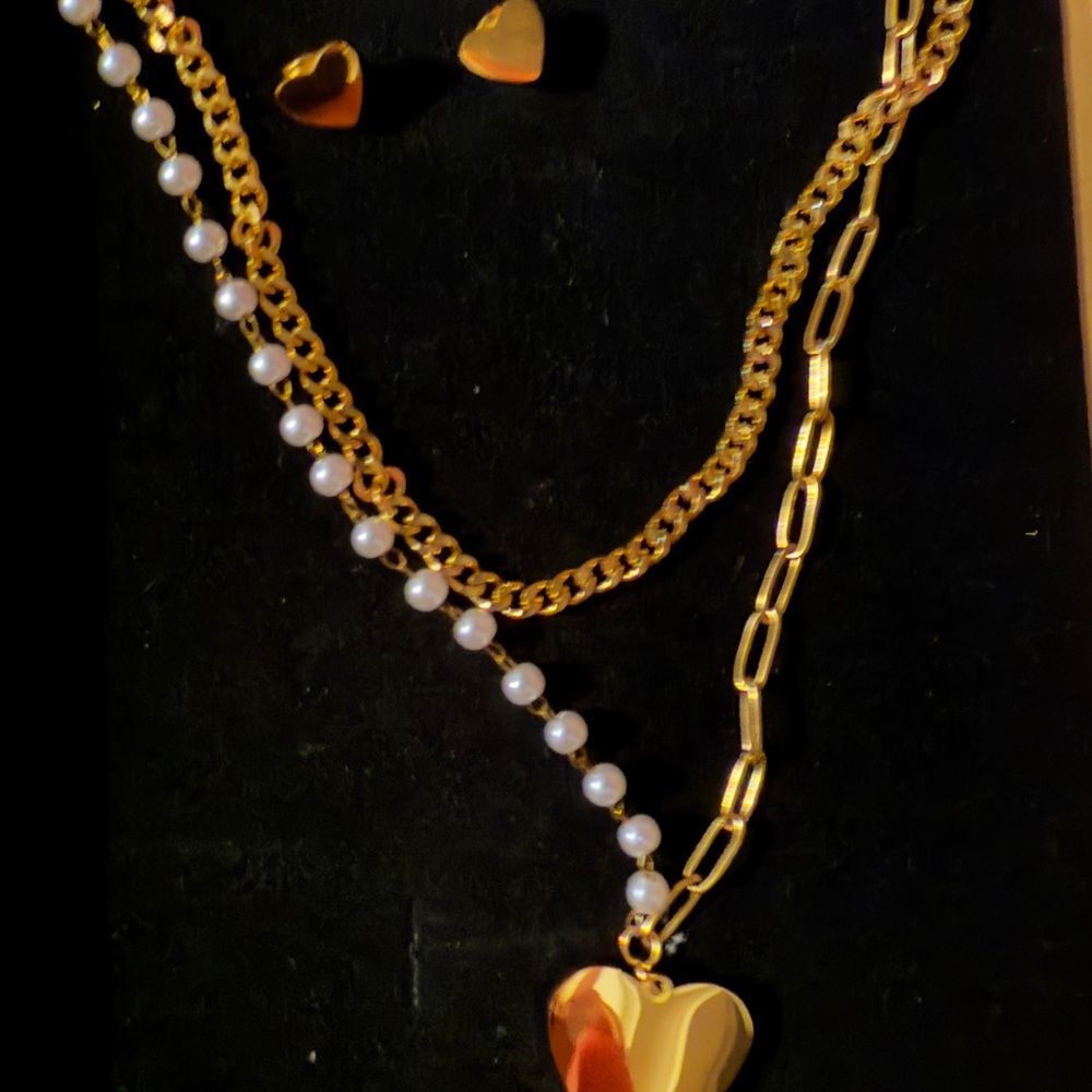 Plated gold necklaces